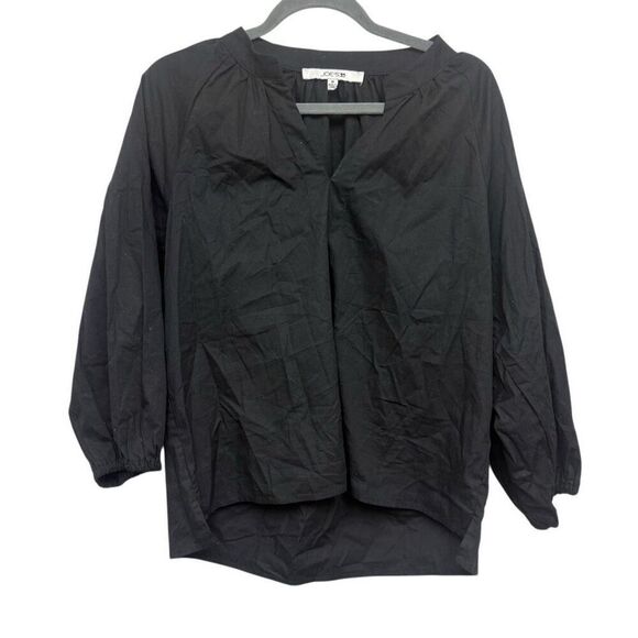 Joes black quarter sleeve blouse size medium - Picture 1 of 5